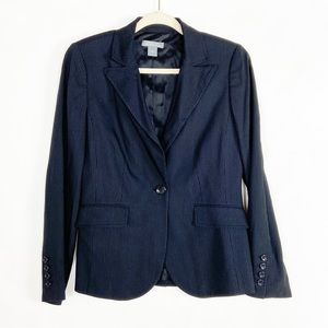 Ann Taylor Navy Pinstripe Blazer